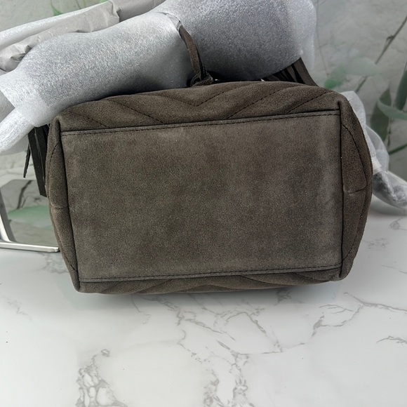 Rebecca Minkoff Edie Bucket Crossbody With Fringe, Porcini - Picture 7 of 15